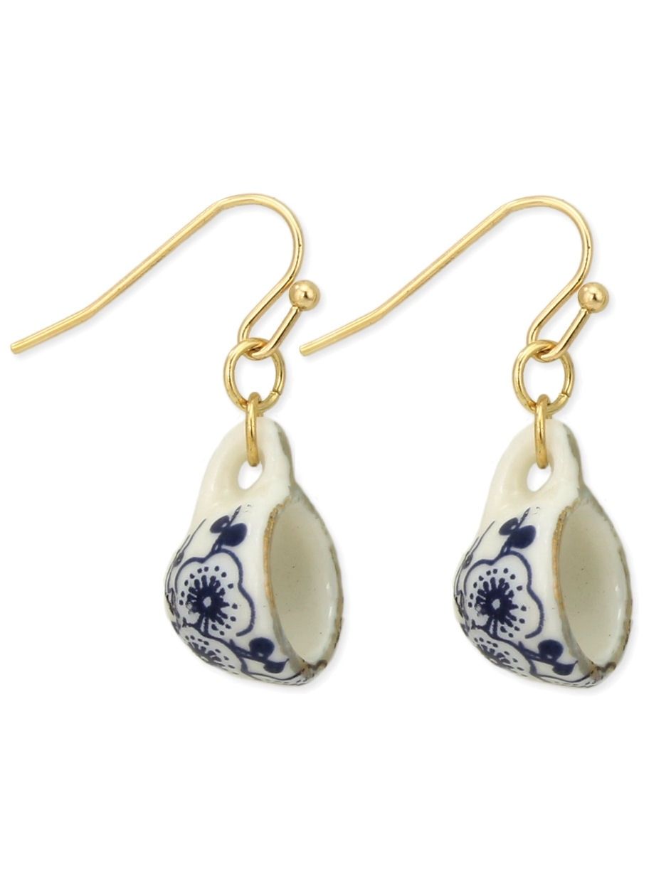 Ceramic Teacup Earrings