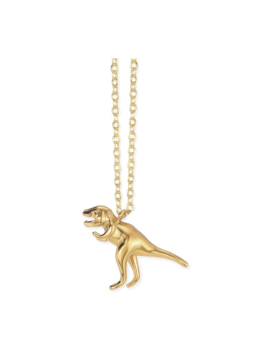 Prehistoric Times Gold Tyrannosaurus Rex Necklace