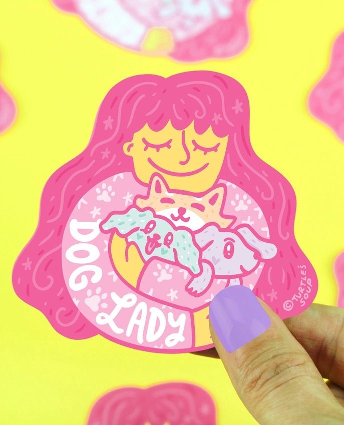 Dog Lady Sticker