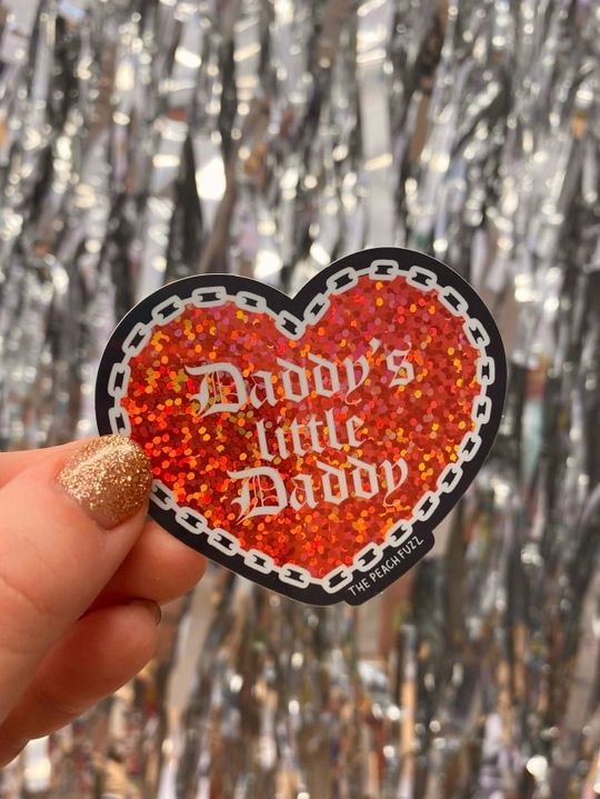 Daddy’s Little Daddy Glitter Sticker