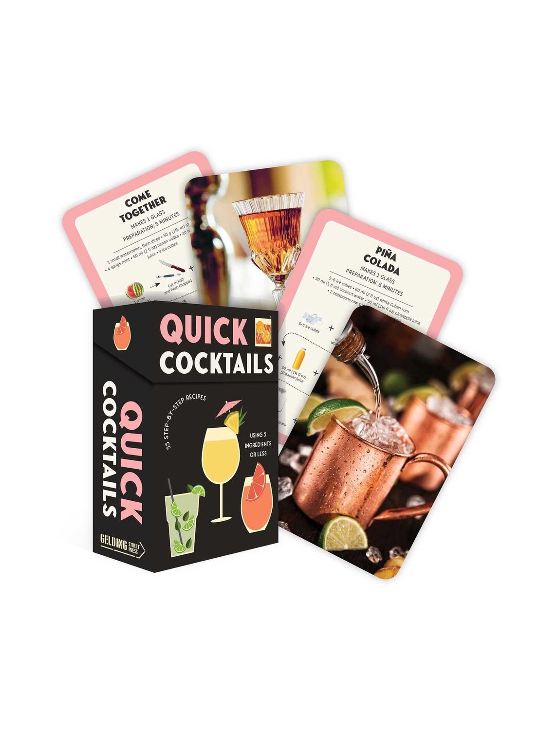 Quick Cocktails Recipe Card Deck