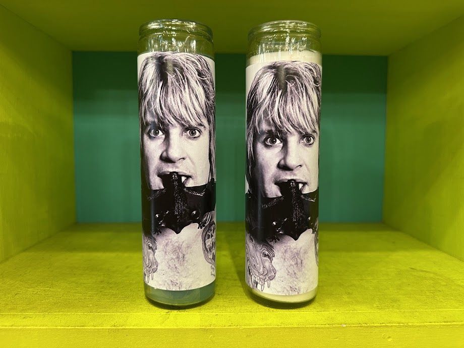 Ozzy Osbourne Bat Saint Candle