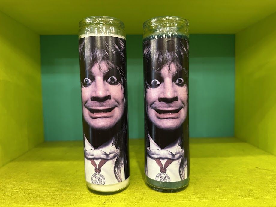 Ozzy Osbourne Crazy Eyes Saint Candle