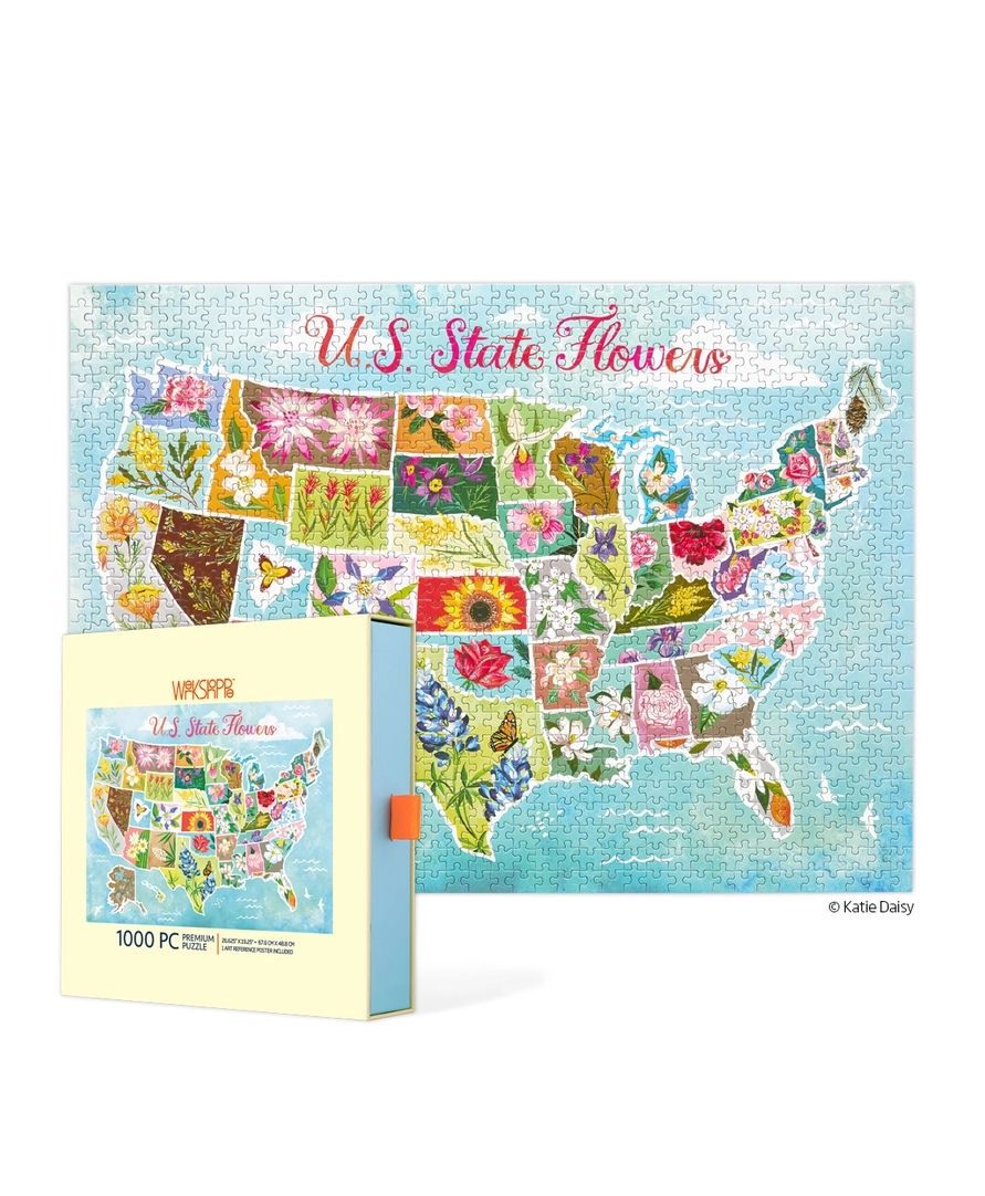 US State Flowers 1000 Piece Puzzle
