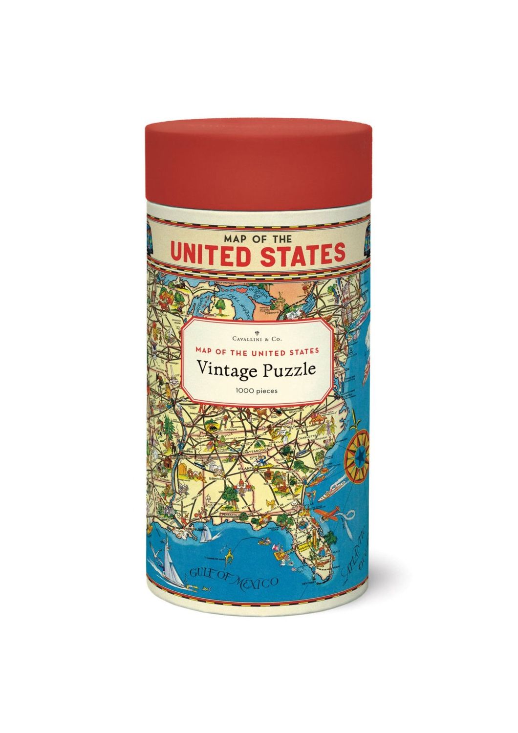 Map Of The United States Vintage 1000 Piece Puzzle