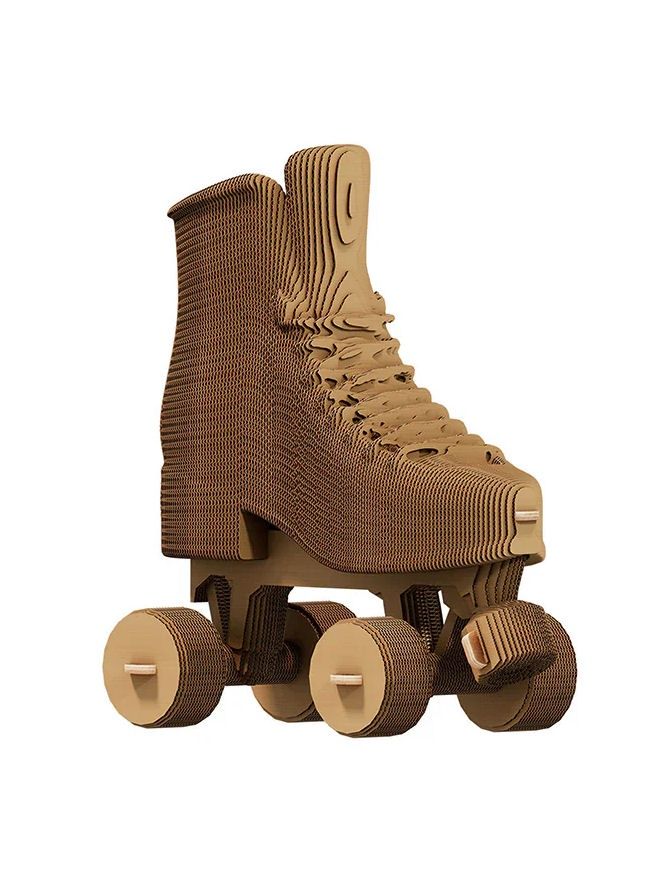 3D Roller Skates Cardboard Puzzle