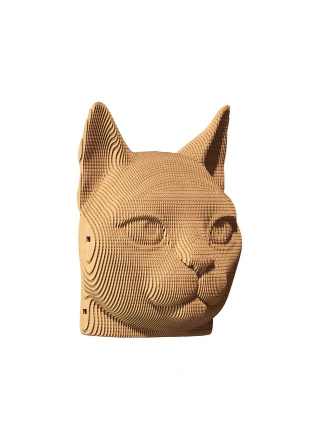 3D Cat Cardboard Puzzle