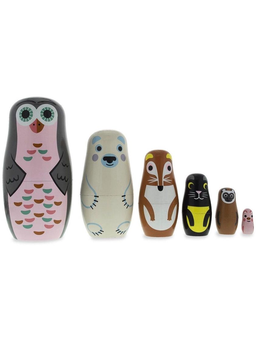 Animal Set Of 6 Nesting Dolls