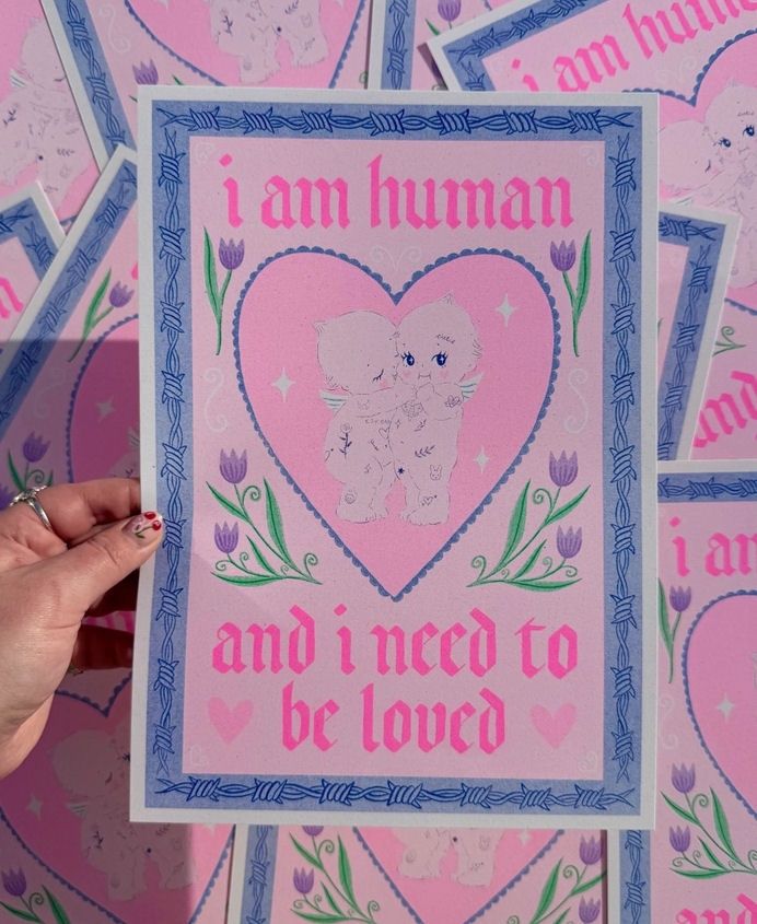 How Soon Is Now Kewpie A4 Risograph Print