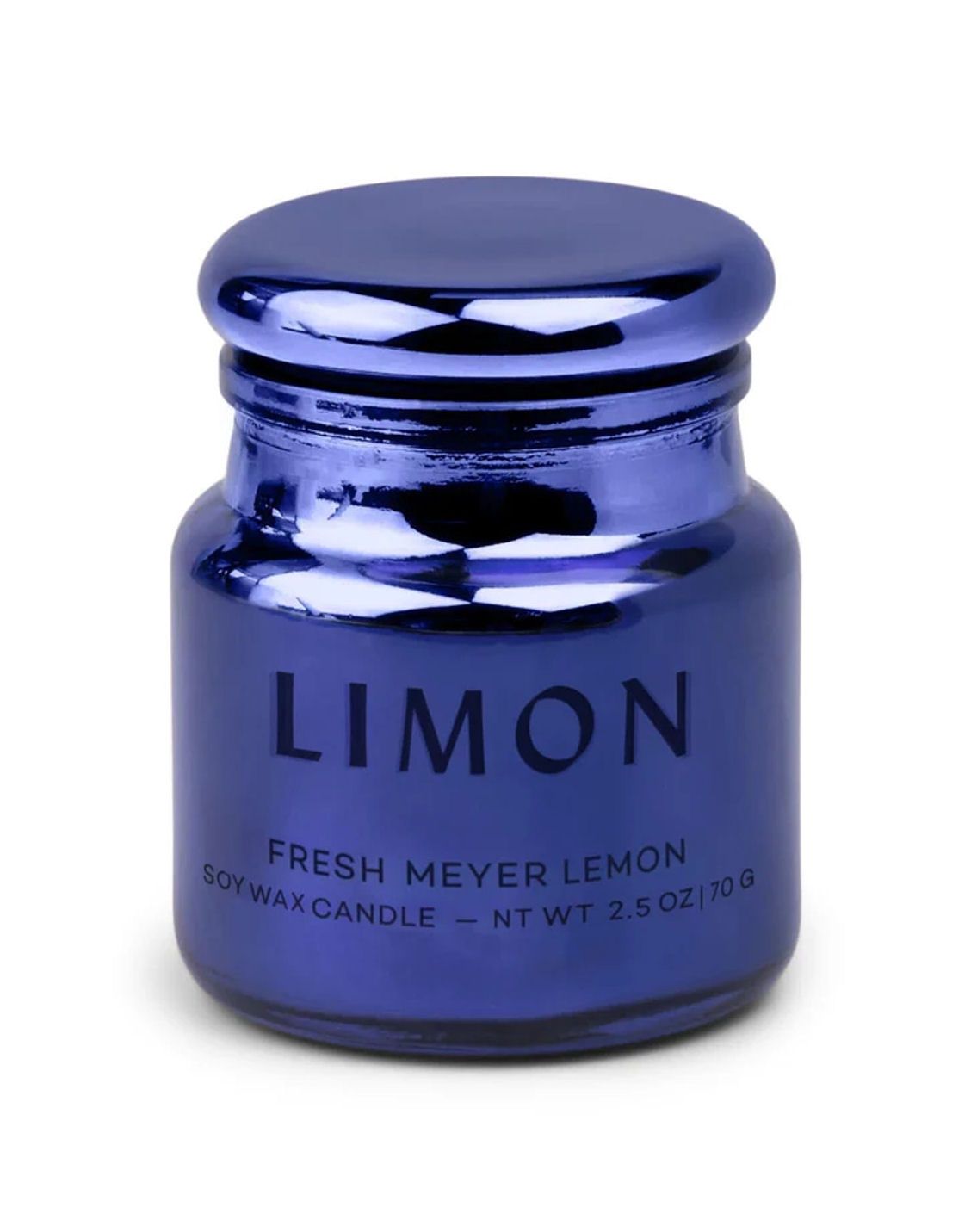 Etched Glass Purple Limo Meyer Lemon 2.5oz Candle