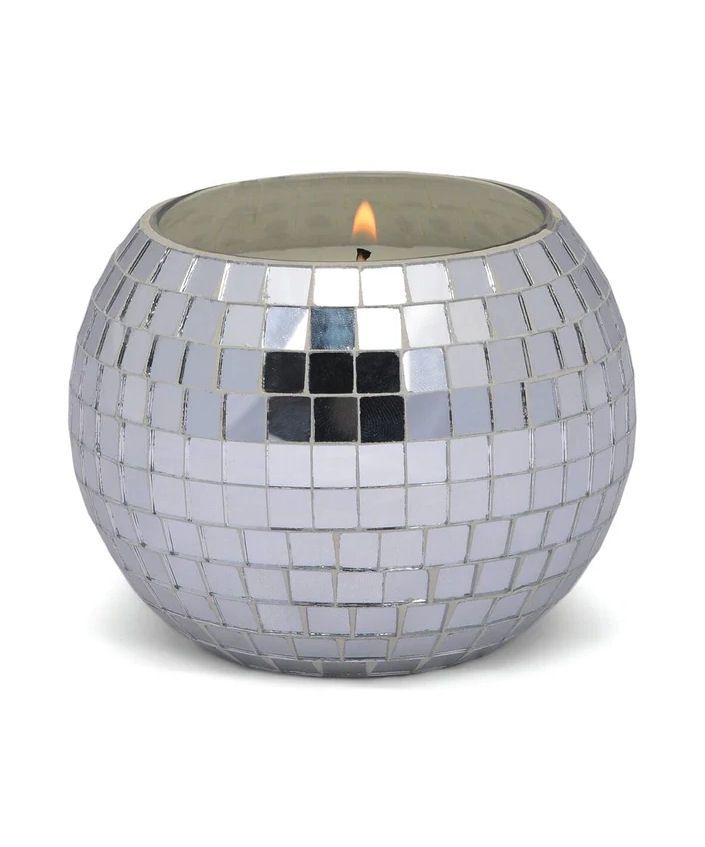 Silver Disco Ball Sparkling Bergamot Candle