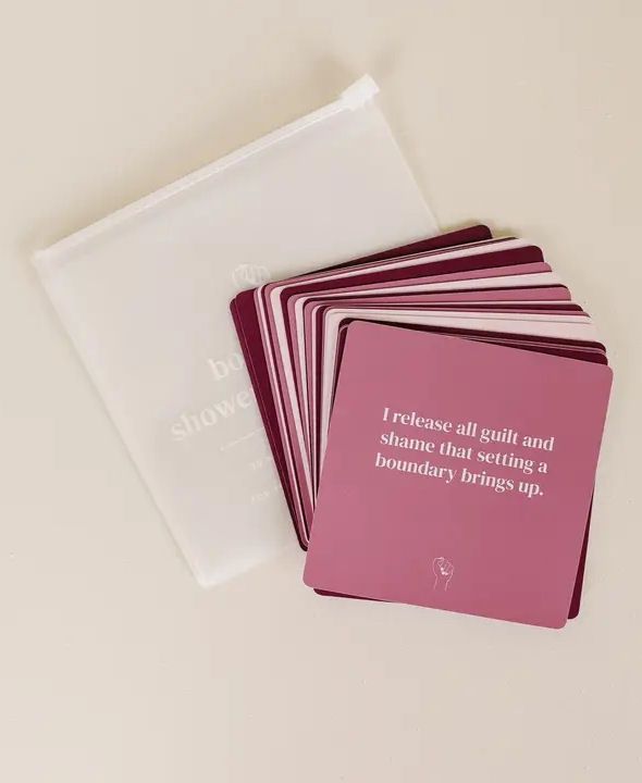 Boundaries Shower Affirmation Cards