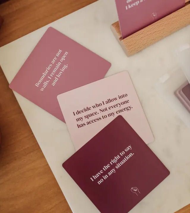 Boundaries Shower Affirmation Cards