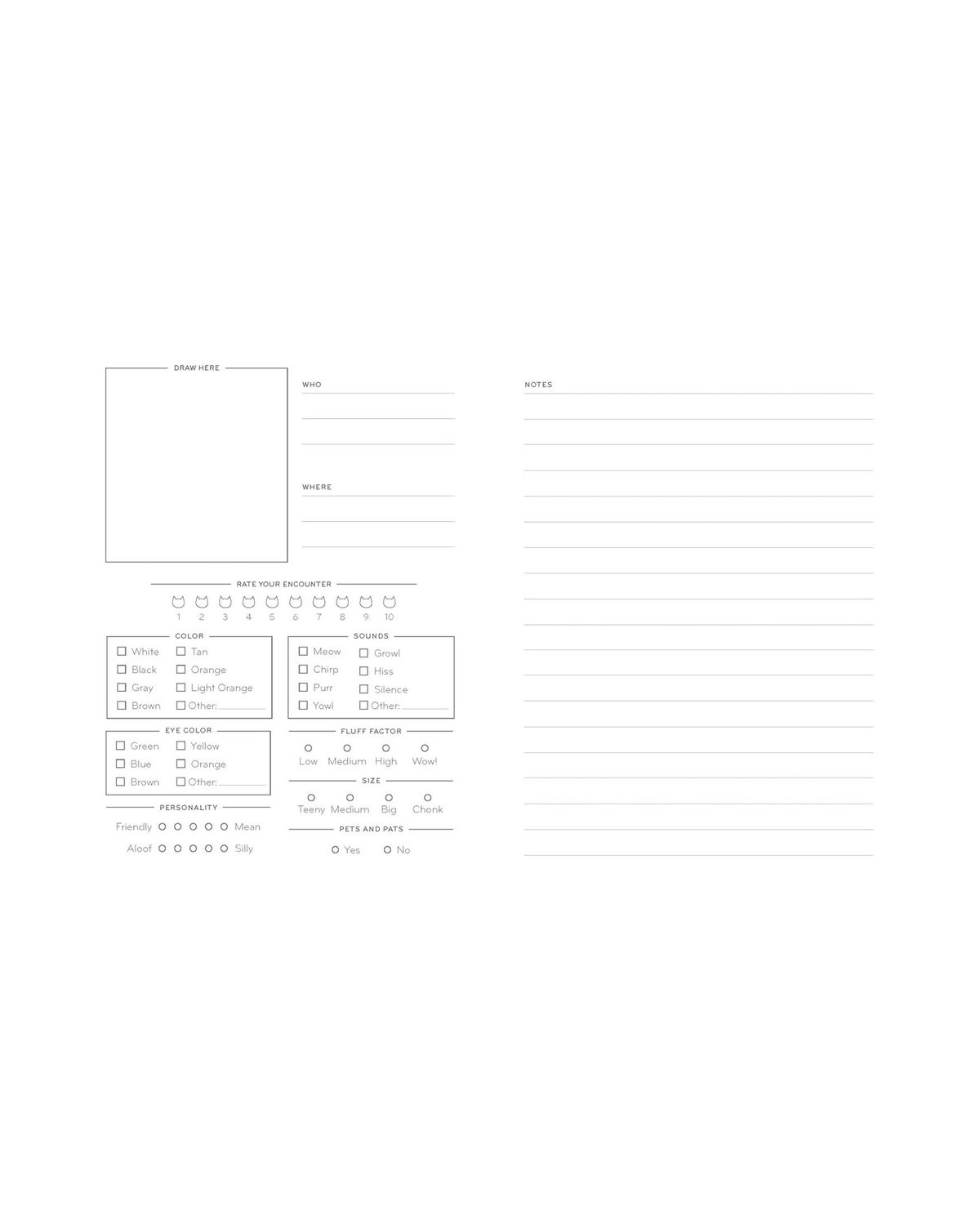 All The Cats I’ve Ever Met Log Book