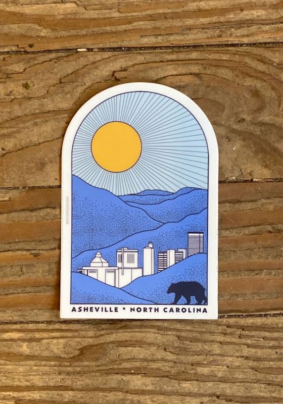 Asheville North Carolina Cityscape Sticker