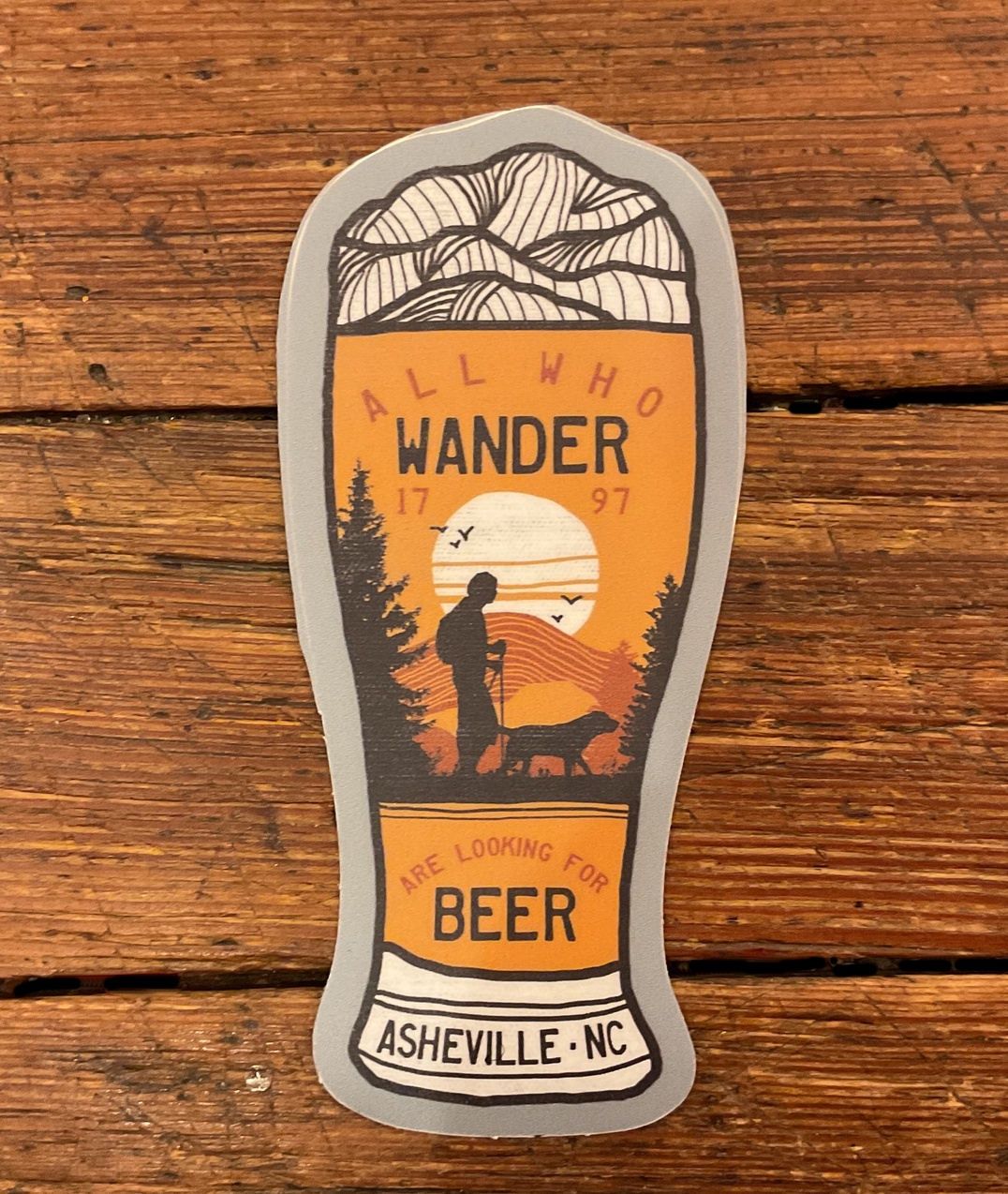 All Who Wander Asheville NC Sticker