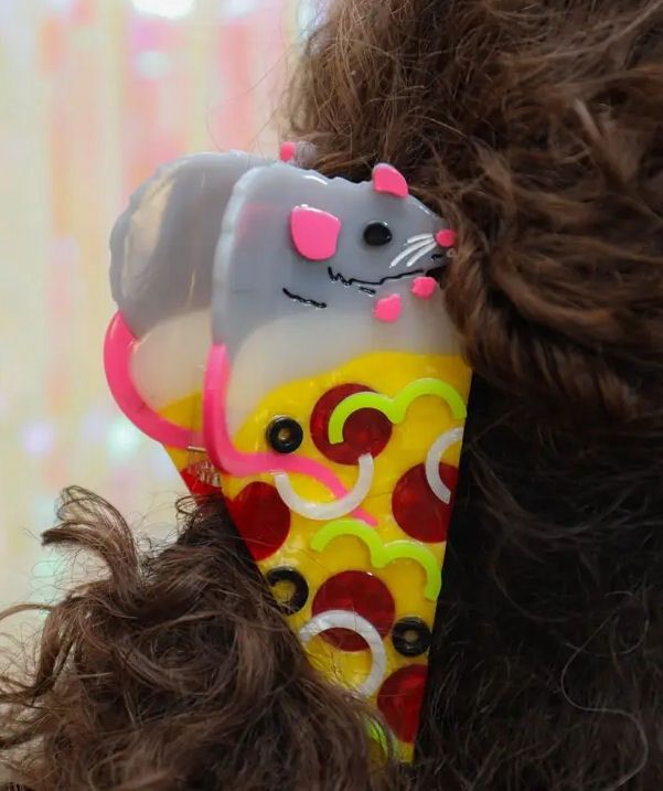Pizza Rat Hair Clip