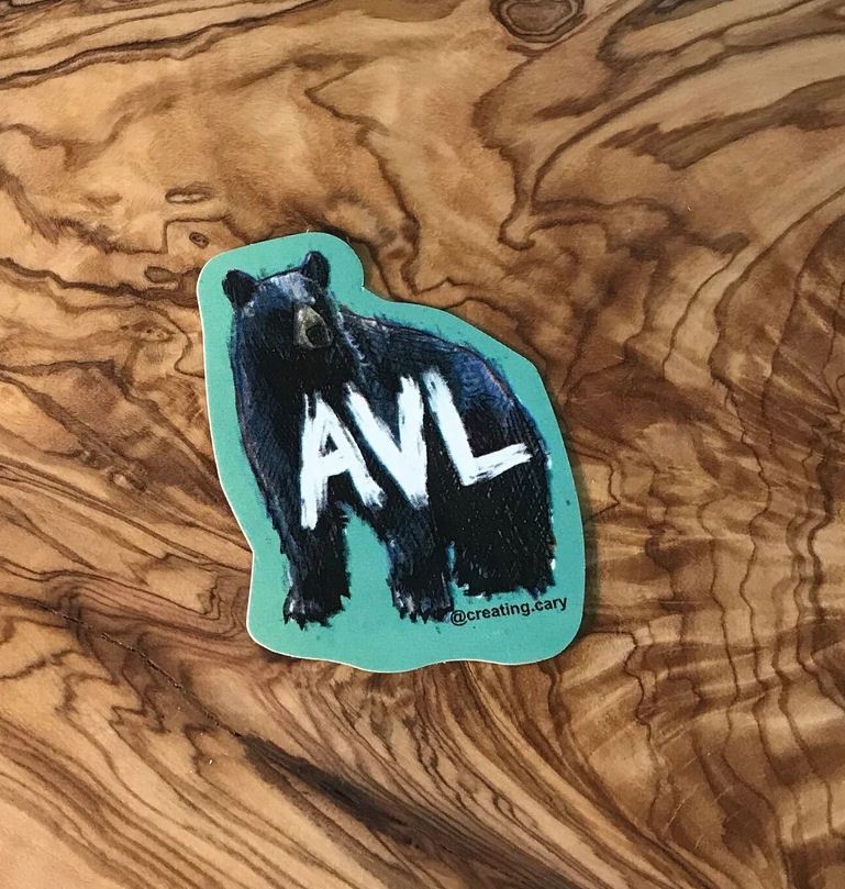 AVL Green Bear Sticker