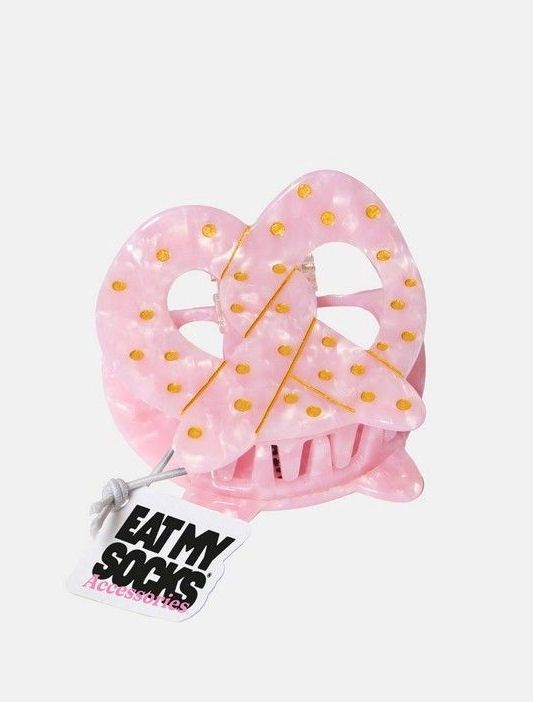 Pink Pretzel Hair Claw Clip
