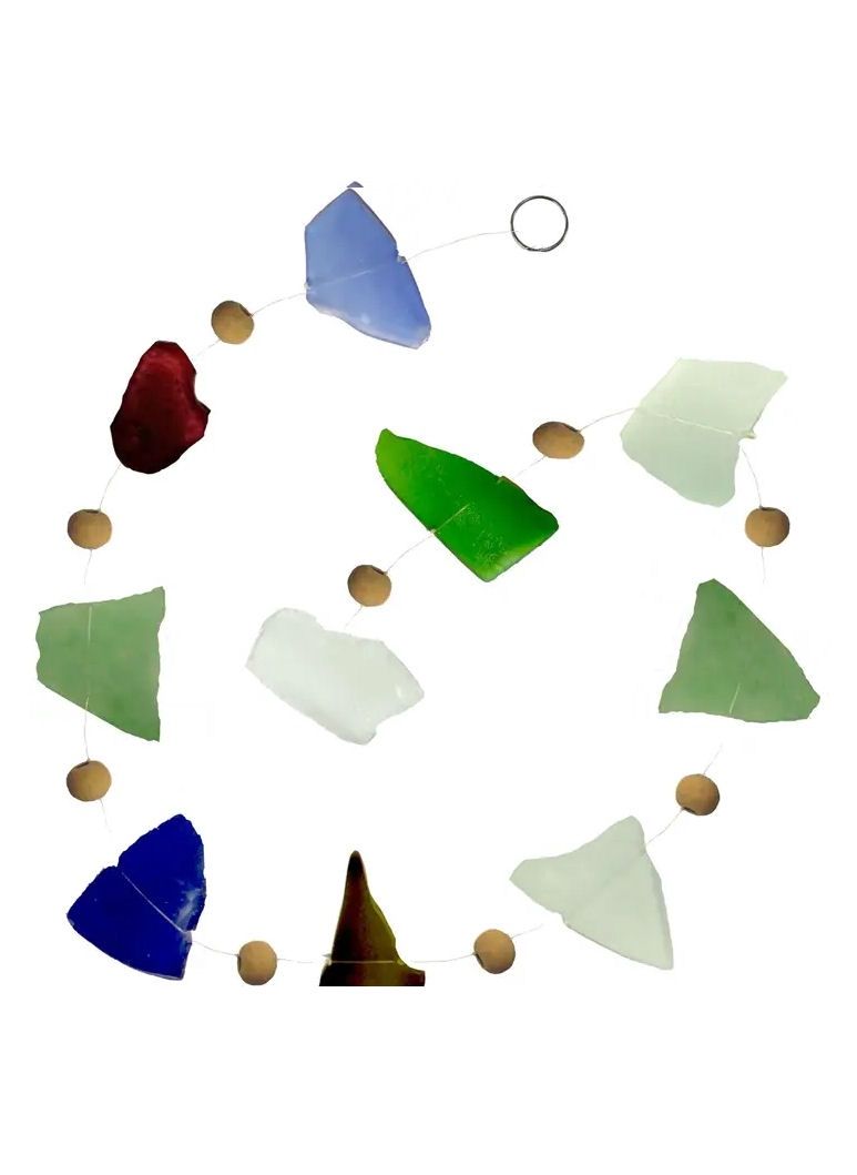 Sea Cove Recycled Multi Color Glass Bead Strand