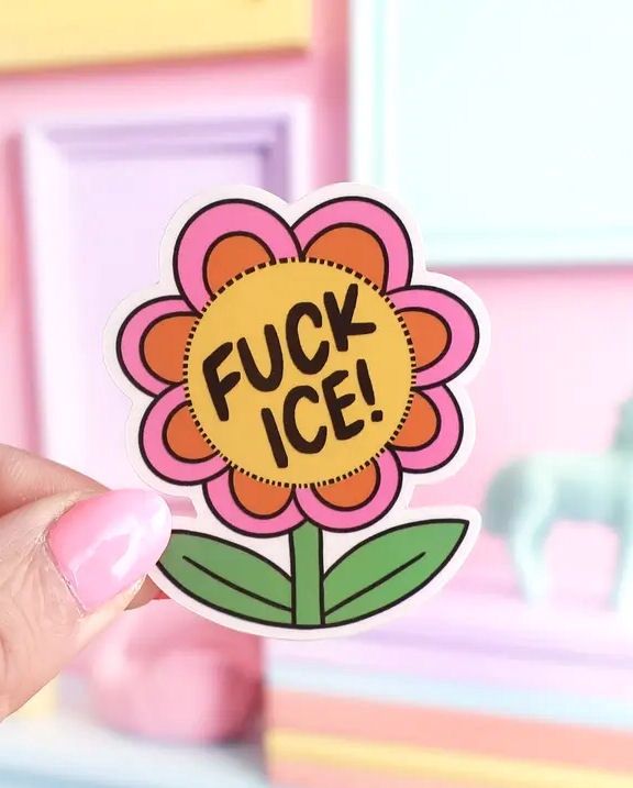 Fuck Ice Flower Sticker