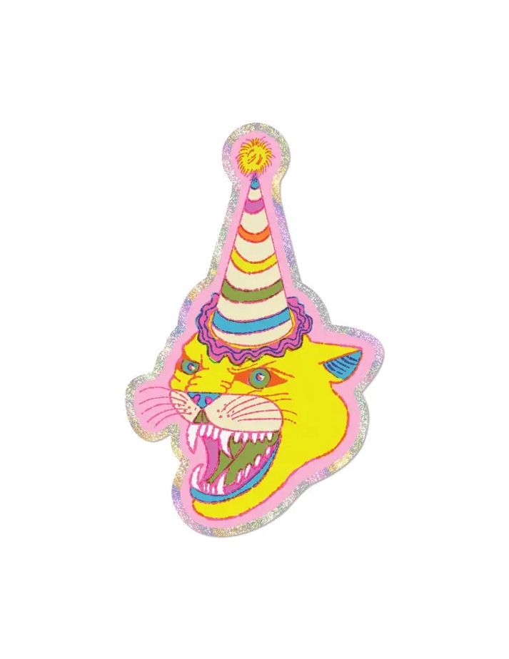Party Hat Cat Pixie Dust Sticker