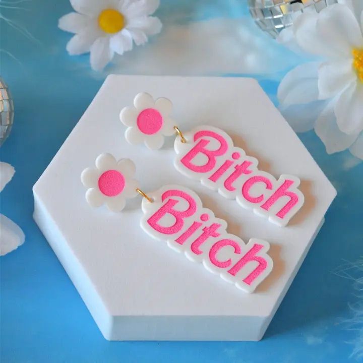 Bitch Barbie Acrylic Earrings