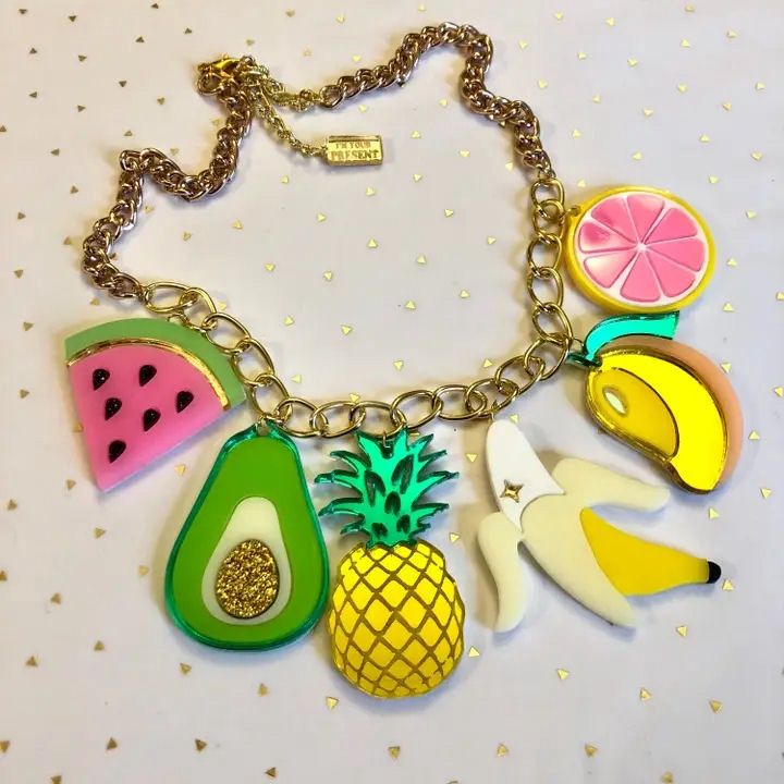 Fruit Food Acrylic Charms Necklace