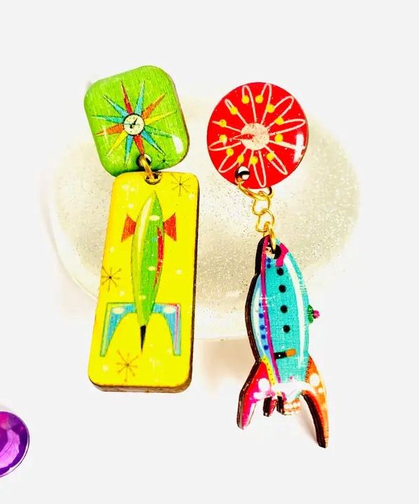 Atomic Retro Miss Matched Earrings