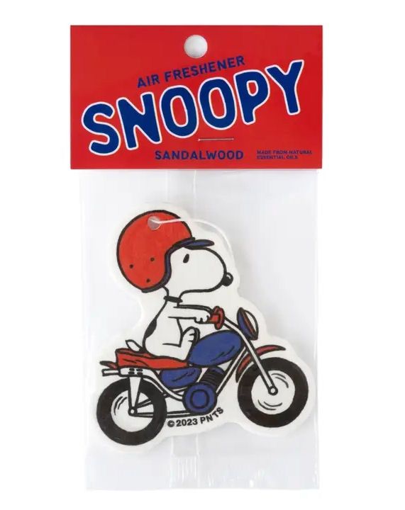 Snoopy Motorcycle Sandalwood Air Freshener