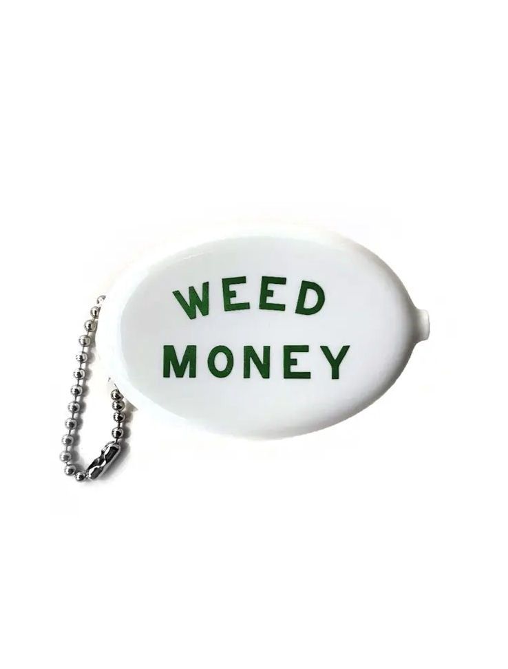 Weed Money White Coin Pouch