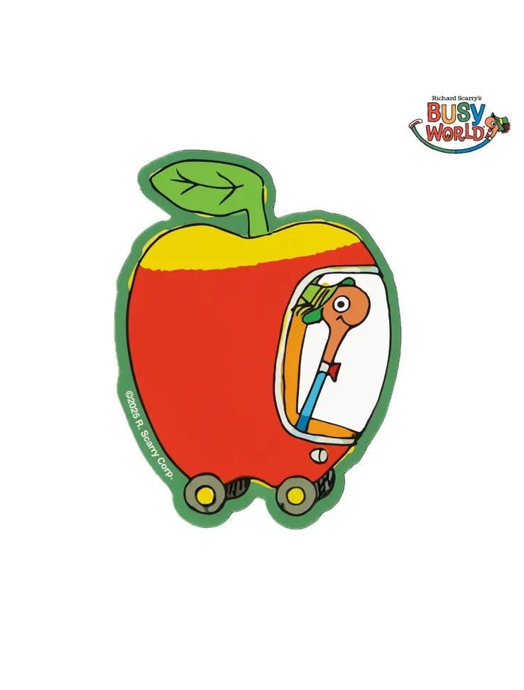 Richard Scarry&#39;s Apple Car Sticker