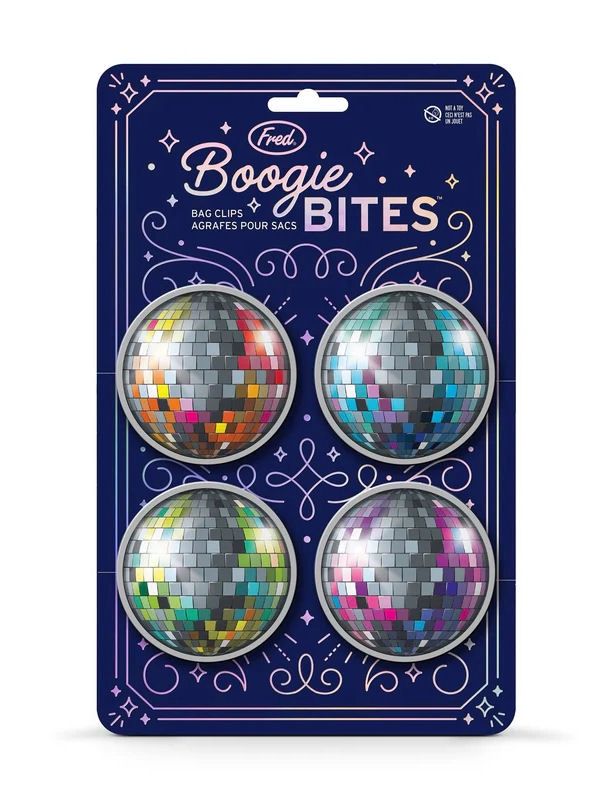 Boogie Bites Disco Ball Set of 4 Bag Clips