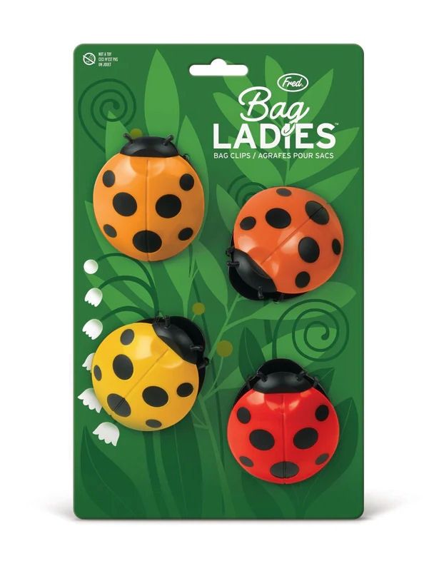 Bag Ladies Lady Bugs Set of 4 Bag Clip