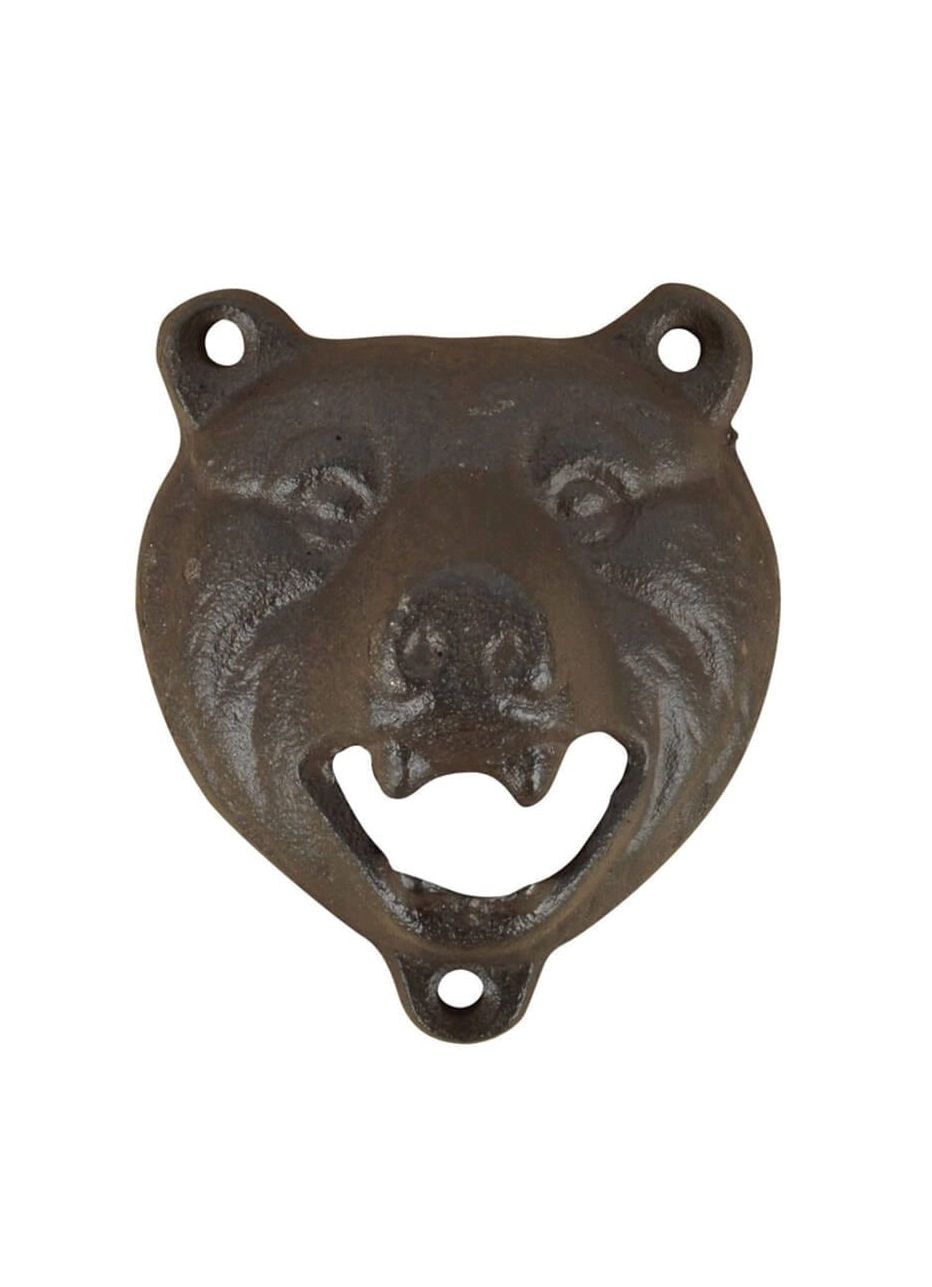 Bear Cast Iron Wall Bottle Opener