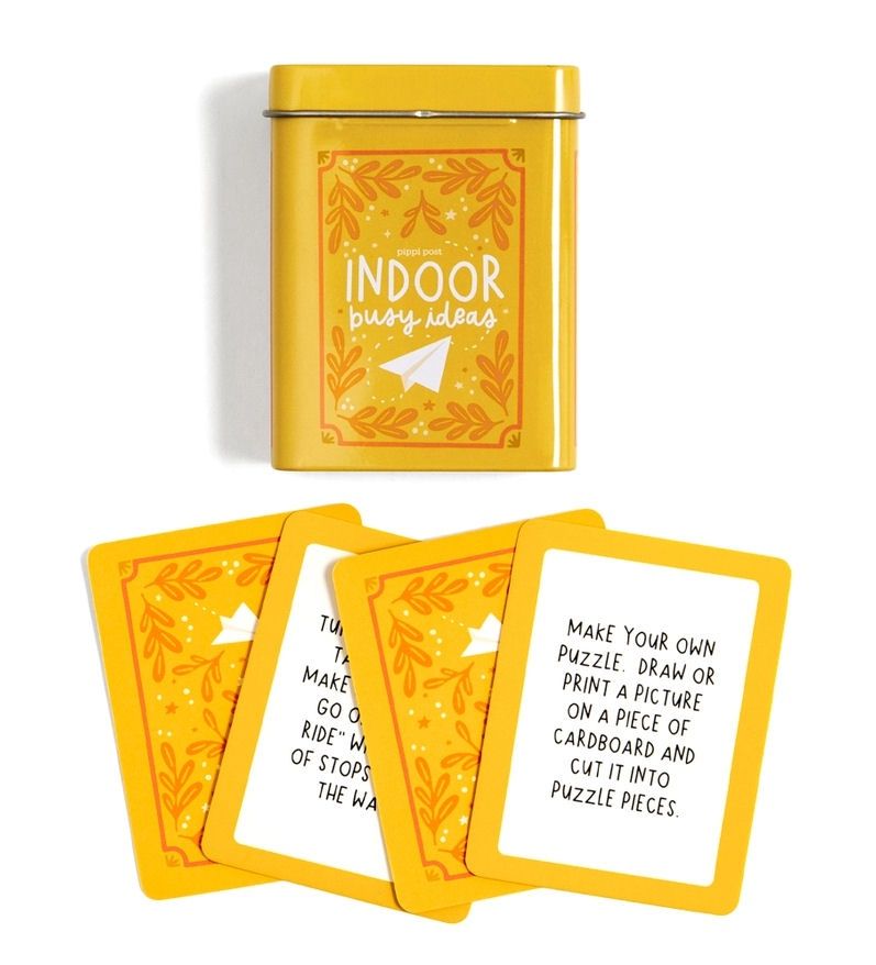 Indoor Busy Ideas Card Deck In Tin