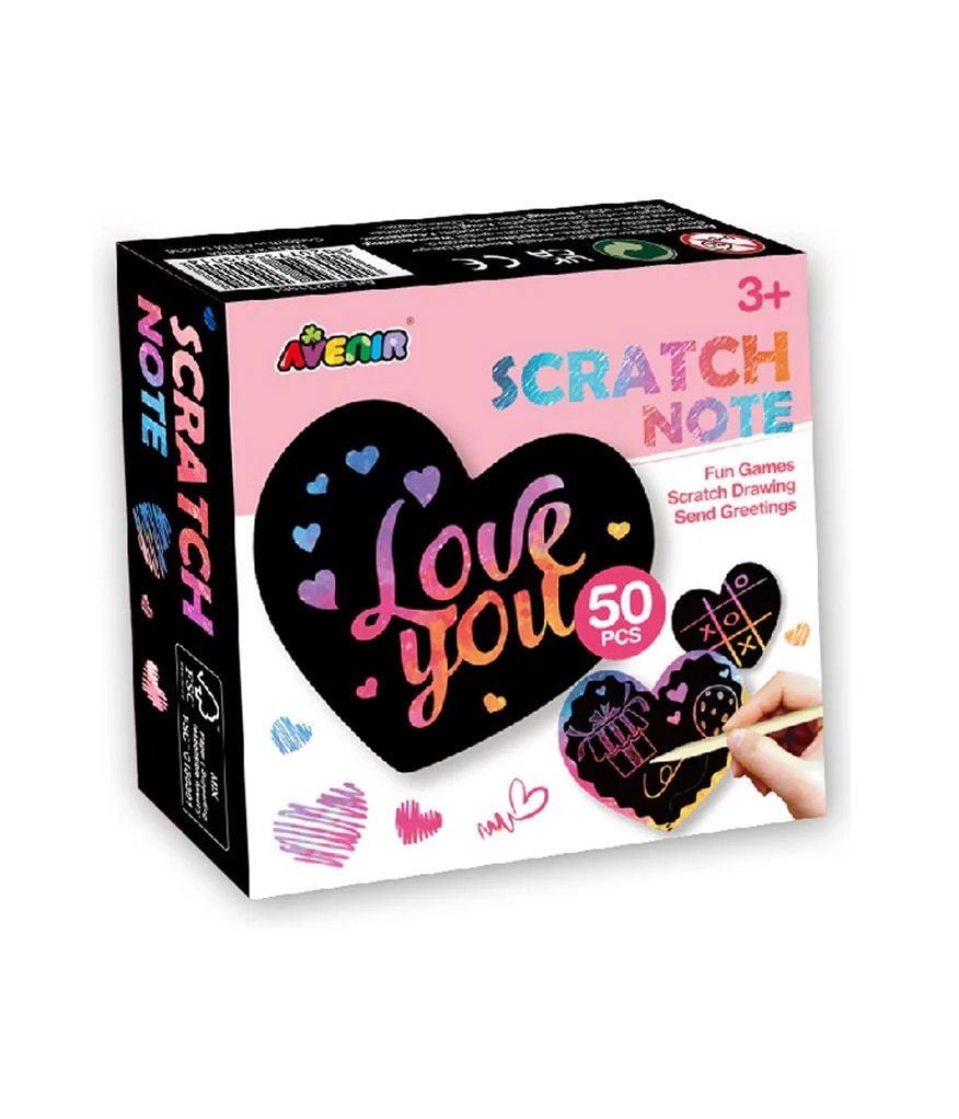 Scratch Note Heart Paper Kit