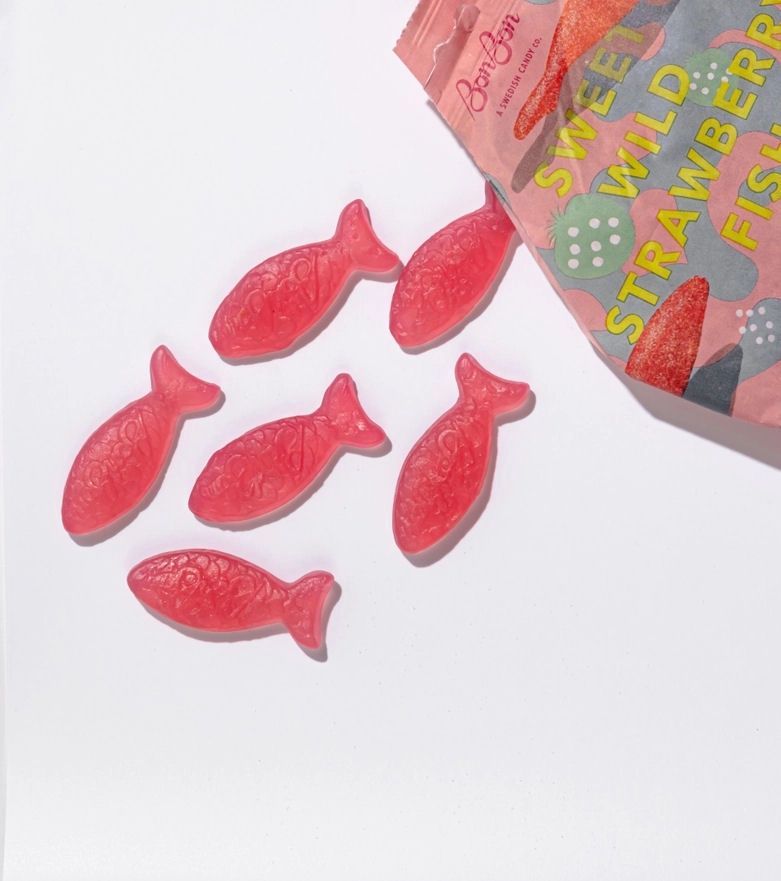 Sweet Wild Strawberry Swedish Fish Candy