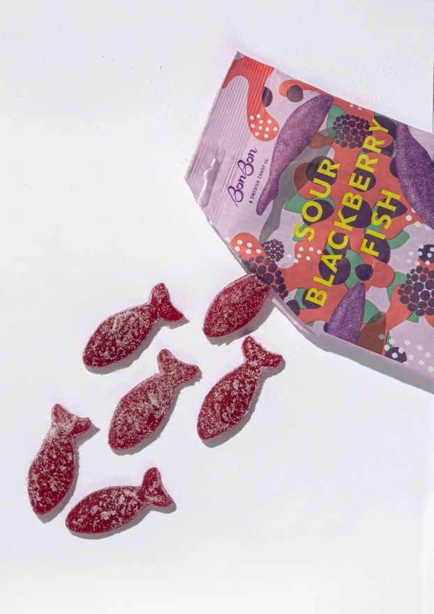 Sour Blackberry Fish Candy