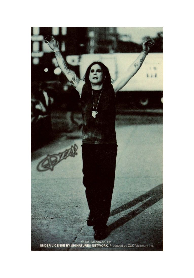 Ozzy Osbourne Walking With Hands Raised Sticker