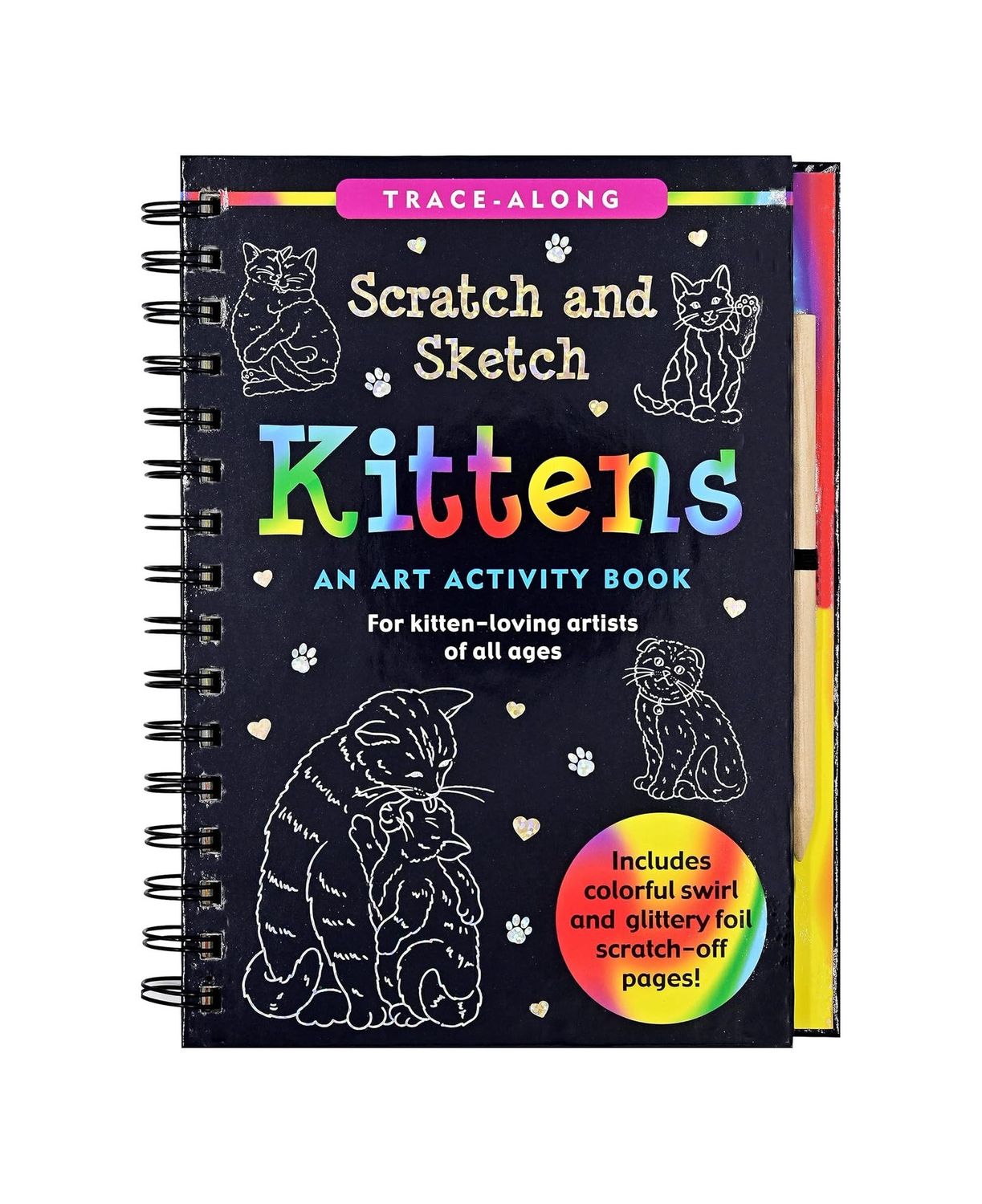 Scratch And Sketch Kittens Hardcover Spiral Book