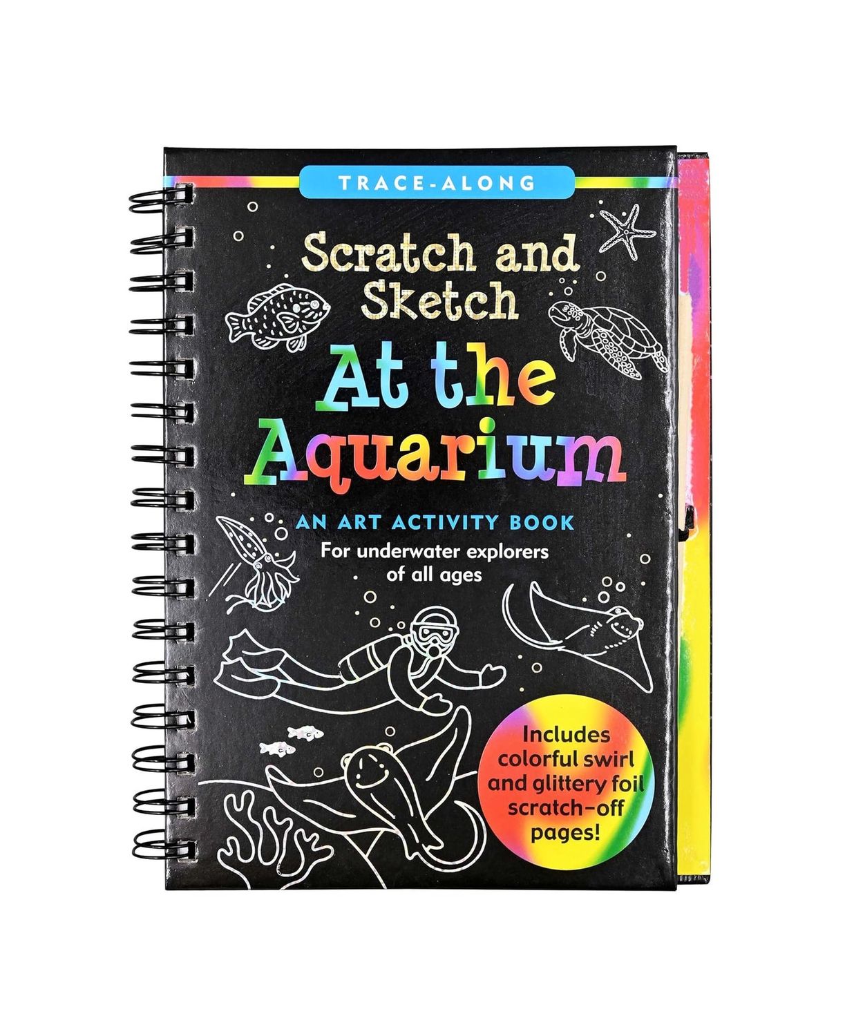 Scratch And Sketch At The Aquarium Hardcover Spiral Book