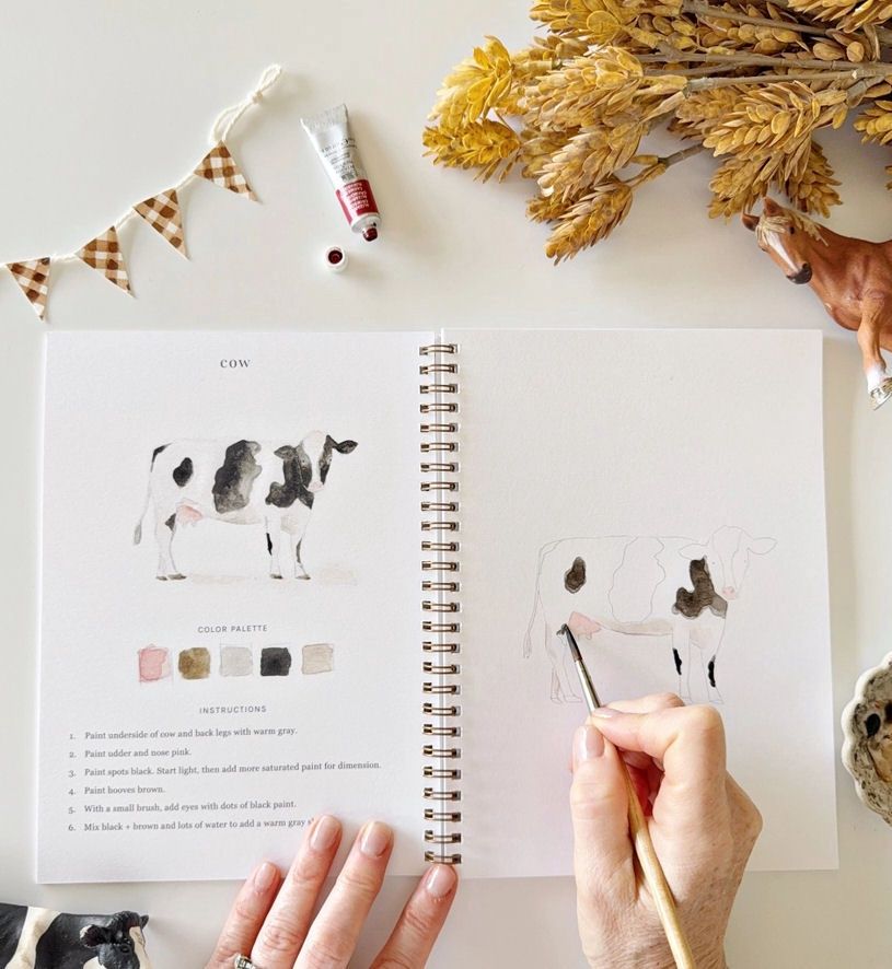Farm Watercolor Workbook