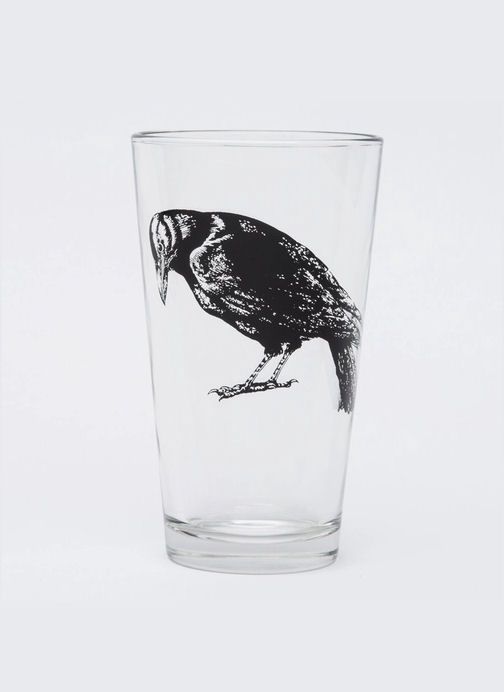 Crow Pint Glass