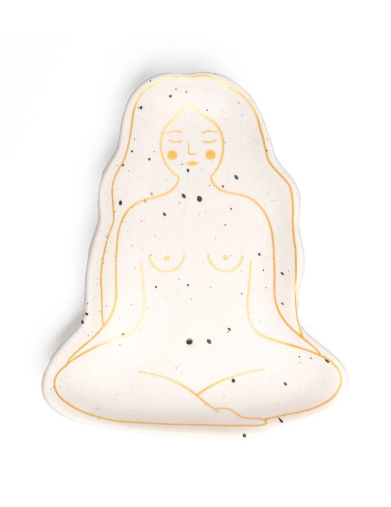 White Zen Femme Ceramic Incense Holder