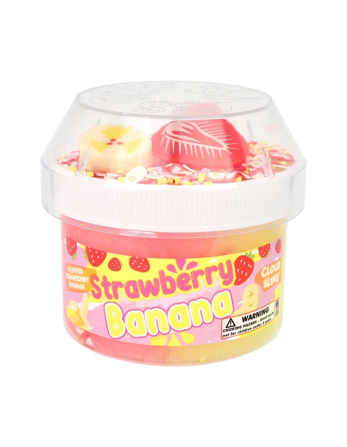 Strawberry Banana Cloud Slime