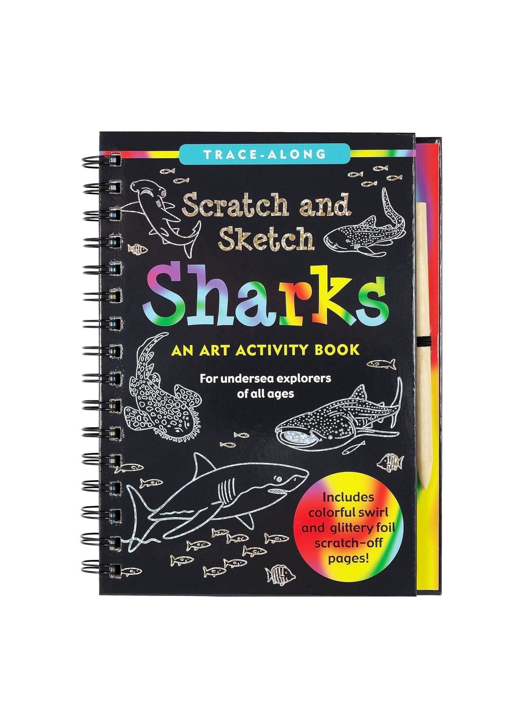 Scratch And Sketch Sharks Hardcover Spiral Book