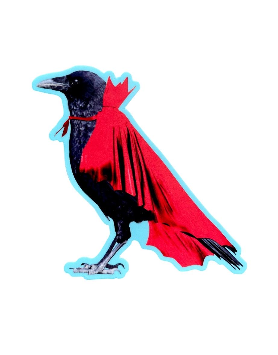 Crow With Cape Bird Sticker