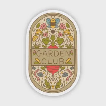 Garden Club Plaque Sticker