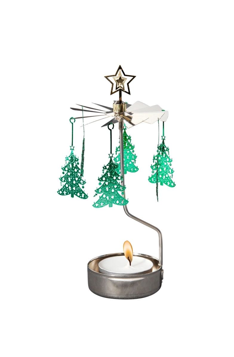 Green Christmas Tree Rotary Candleholder